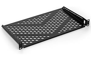 ATOM NEXUS 1U Rack Shelf, Vented Cantilever Universal Rack Mount Shelf, 10.5" Deep, Heavy-Duty Server Rack Shelf for 19" Equipment Rack & Cabinet, 60 lbs Capacity