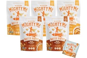 Mission Mighty Me Nutty Puffs Peanut + Mixed Nut Butter Variety for Babies + Kids – Plant-Based, Gluten-Free, Pediatrician Developed (Peanut, Mixed Nut, and Bonus Sample)
