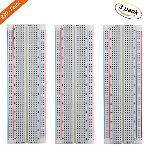 DingMai 3pcs MB-102 Breadboard 830 Point Solderless Prototype PCB Board Kit for Arduino Proto Shield Distribution Connecting Blocks