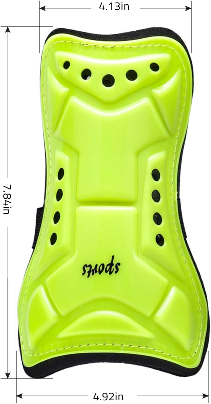 Youth Soccer Shin Guards, 2 Pair Lightweight and Breathable Child Calf Protective Gear Soccer Equipment for 3-10 Years Old Boys Girls Children Teenagers (Yellow) : Sports & Outdoors