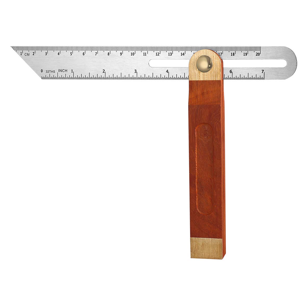 OUNONA 9-Inch Sliding T-Bevel with Hardwood Handle Stainless Steel Blade Ruler for Craftsman Builder Carpenter Architect Engineer