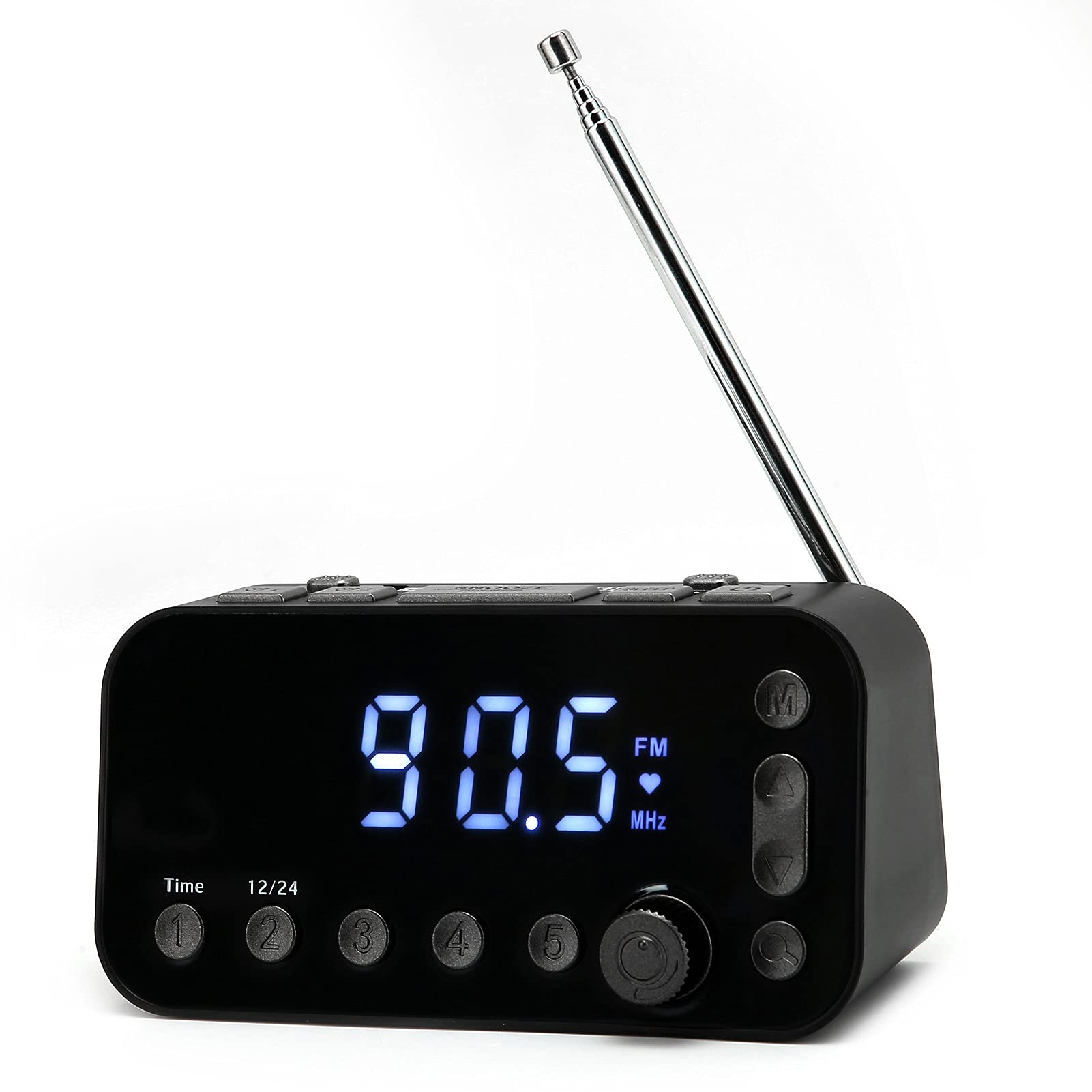 Digital Alarm Clock with FM Dab Radio, 3.5 Inch Large LED Display, Dual Alarms Rechargeable Dab Radio for Home Bedside Bedroom, 9 Minutes Snooze, 2 USB Charging Ports