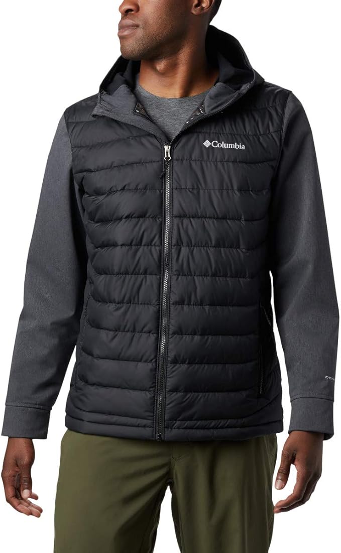 Columbia Men’s Powder Lite Hybrid Hooded Winter Jacket