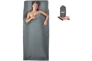 Frelaxy Sleeping Bag Liner, XL Travel Sheet & Camping Sheet for Backpacking, Hotel, Hostels & Traveling, Comfy & Easy Care, F