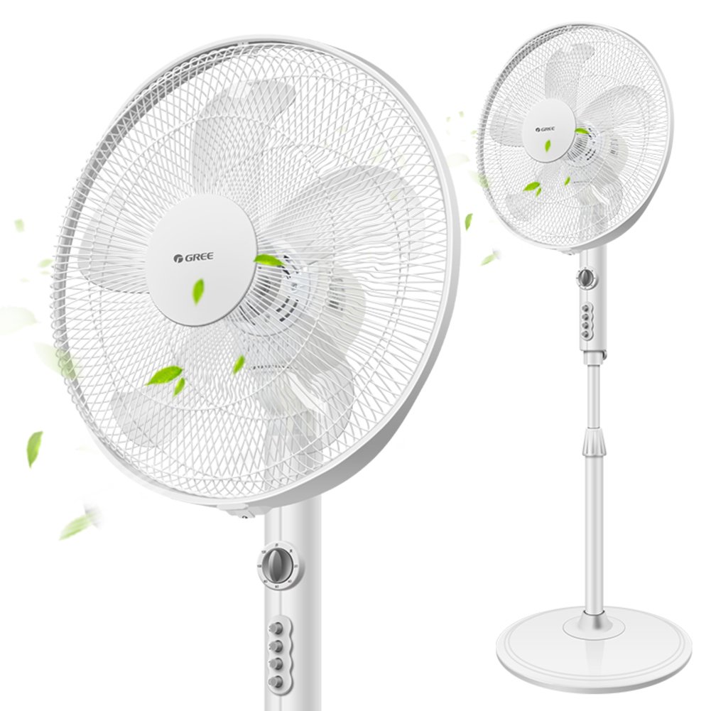 Cooler Oscillating pedestal fan Silence standing fan Floor fan Adjustable  height 3 speed Vertical floor fan Silent Five-leaf Shaking head fan For  home ...