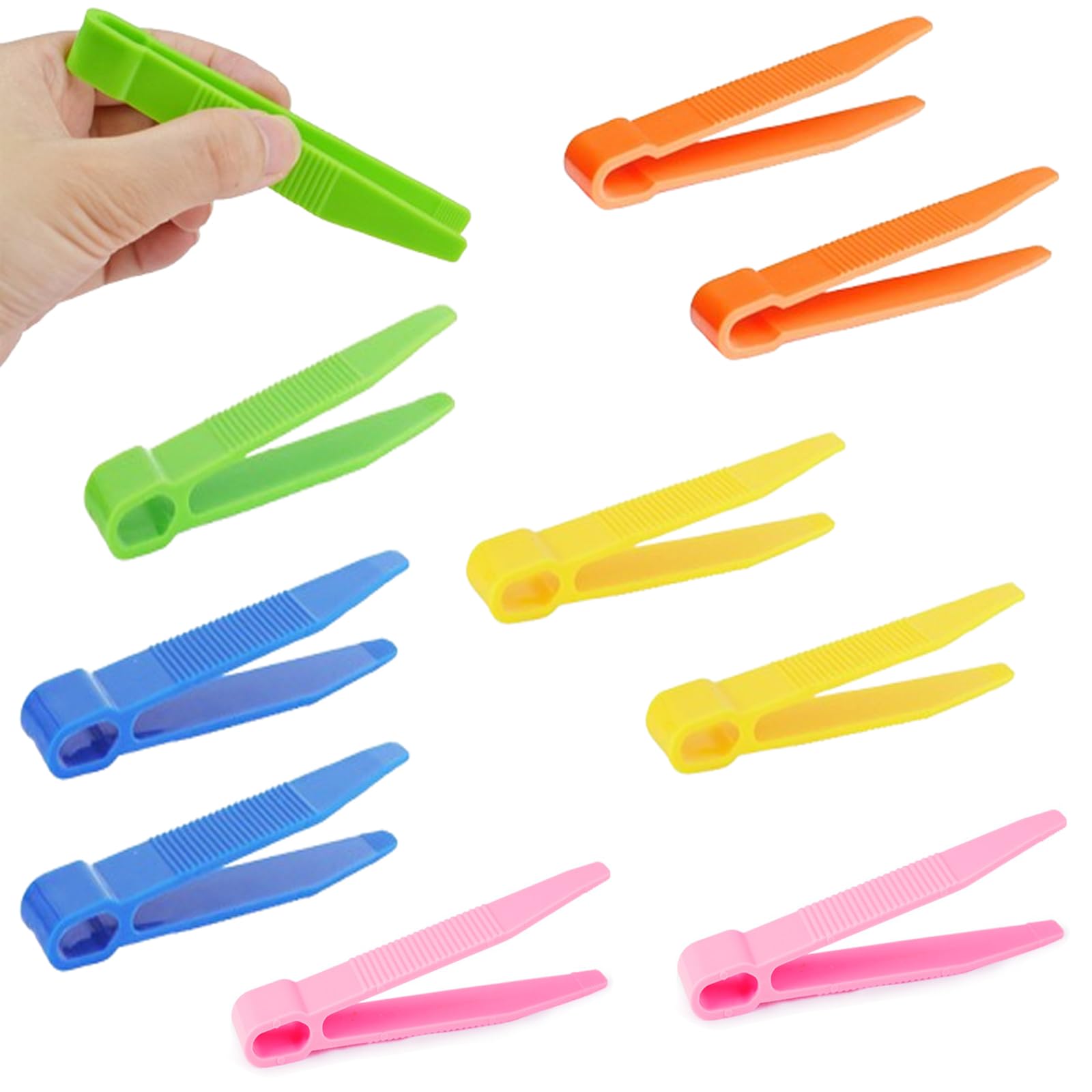 10 Pcs Plastic Tweezers for Kids Plastic Tweezers Kids