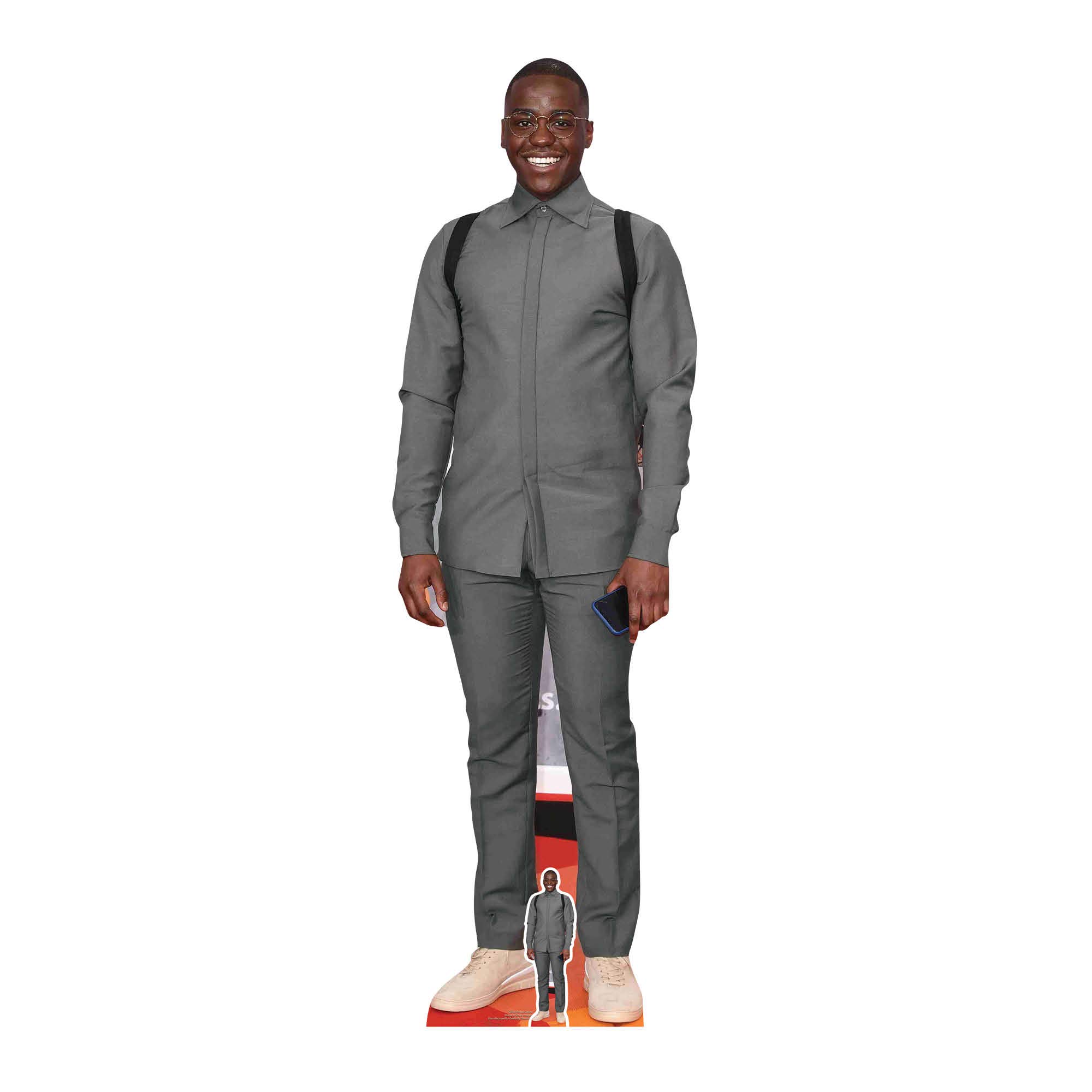 STAR CUTOUTS CS859 Ncuti Gatwa Actor Lifesize Cardboard Cutout with Free Mini Standee, Solid