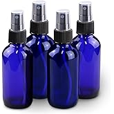 Wedama Glass Spray Bottles, Mini Spray Bottles 4oz, Empty Small Spray Bottles with Funnel Dropper, Fine Mist for Hair, Travel