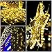 Weepong Solar String Lights Outdoor String lights with 100 LEDs 33ft Silver Copper Wire 8 Modes Waterproof Solar Starry Lights for Wedding Garden Home Patio Lawn Trees (Warm White 2 Pack)