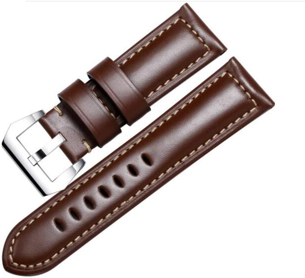 FOUUAWatch Strap Leather for Panerai Strap 22mm 24mm 26mm Leather Vintage Military Watch Strap Watch Band Relacement Band for Panerai Men