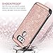 BENTOBEN Compatible with LG V20 Case , Glitter Bling Luxury Slim Fit 2 in 1 Hybrid Hard Cover Laminated with Sparkly Shiny Faux Leather Chrome Phone Case for LG V20(2016 Release), Rose Gold