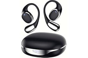 SARUNN ER Open Ear Headphones Earbuds Wireless 5.3 Bluetooth Ear Buds with LED Display IP55 Waterproof, Wireless Headphones Touch Control Sport Earbuds for Running, Cycling, Hiking, Gym