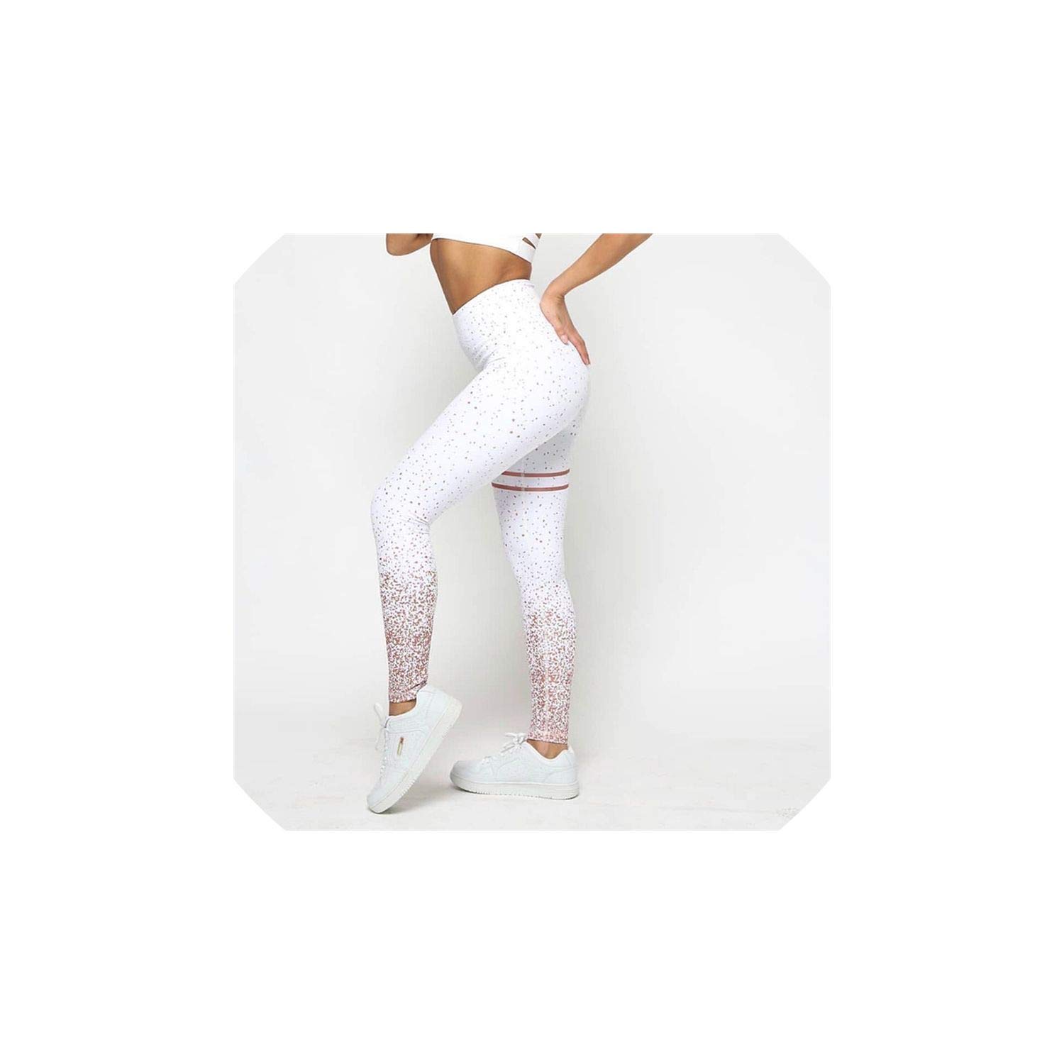 Yoga Pants Stamping Golden High Waist Sports Leggings for ...