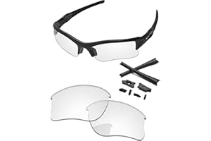 PapaViva Replacement Lenses & Rubber Kits for Oakley Flak Jacket XLJ OO9009 63mm Sunglass