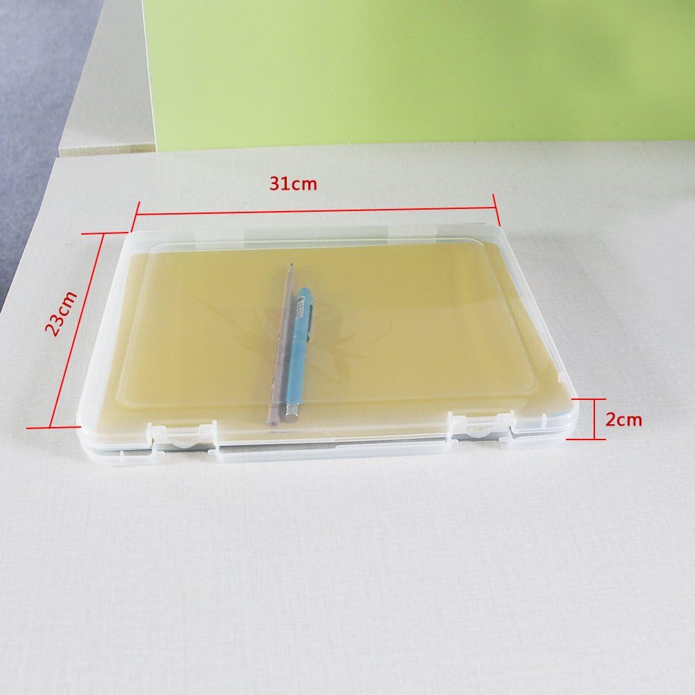 Portable A4 file Box Transparent plastic box Office Supplies Holder Document Paper Protector Desk Paper Organizers Case PP Storage Collections Container Magazine Organizers Box Case (1PCS) - Image 3