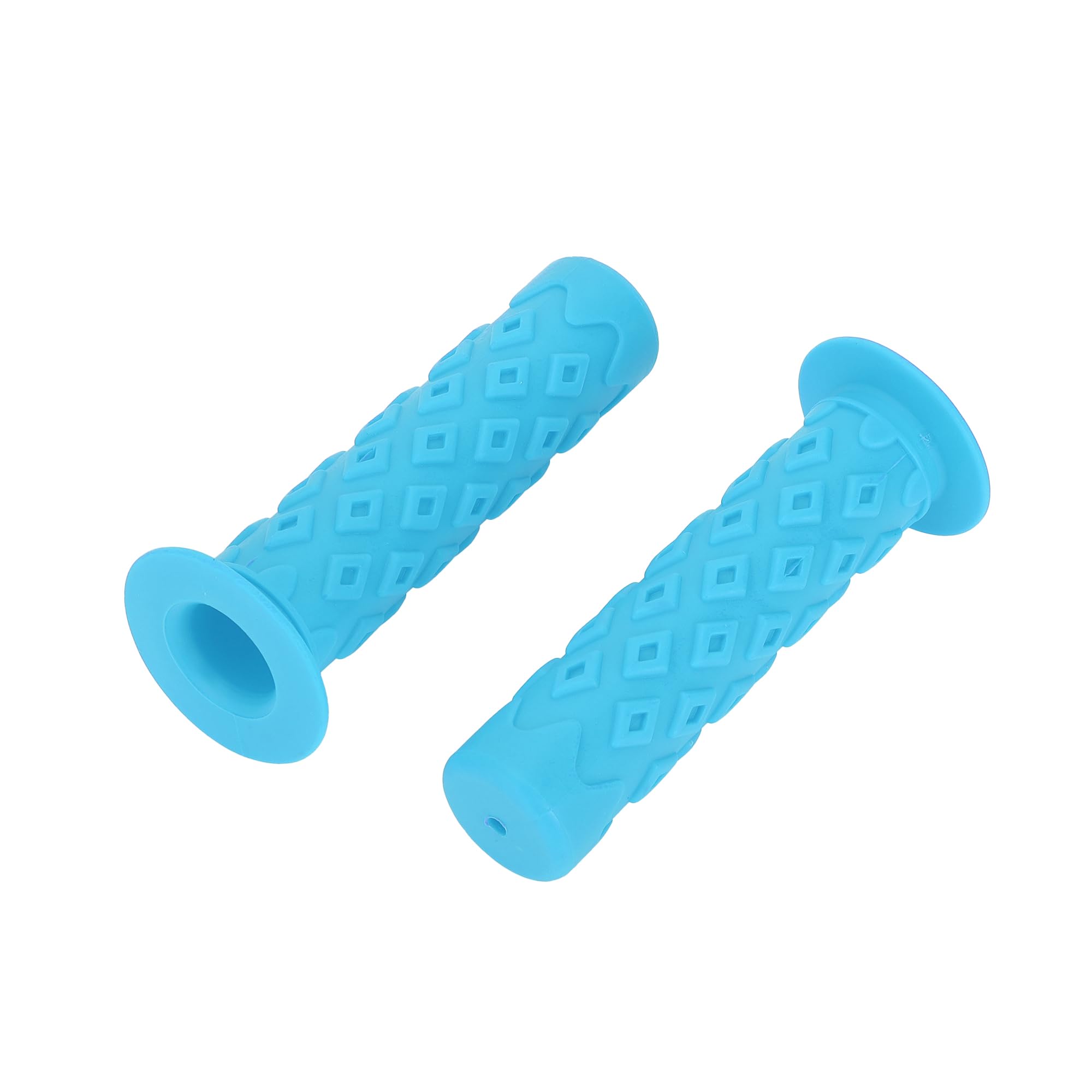 INFINAUTO Bike Handlebar Grips Covers, 120mm Bicycle End Grips Protector Rubber Blue, Lightweight 1 Pair