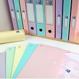 Oxford A4 Plastic Document Popper Wallets Assorted Pastel Pack of 5 view 5