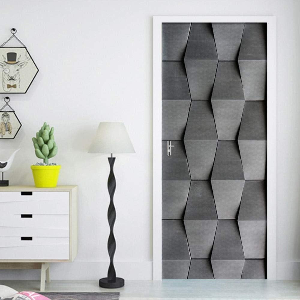 Jiedoud Selbstklebende 3D-Türaufkleber PVC Wasserdicht Stereo Abstrakt