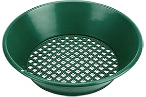IWOMA Outdoor Gold Panning Classifier Bucket Mesh Screen Gold Panning Tools H 14 Inches Gold Pan Mining Sifting For Sand Beac