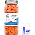 LYSIAN Soft Foam Earplugs 38dB SNR, 60 Pairs, Disposable Noise Cancelling Ear Plugs for Snoring, Work, Sleeping, Industrial, Shooting Range Hearing Protection- Orange