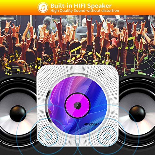 image for MYDASH CD/DVD Player, Wall Mountable CD/DVD Player Portable with Bluet