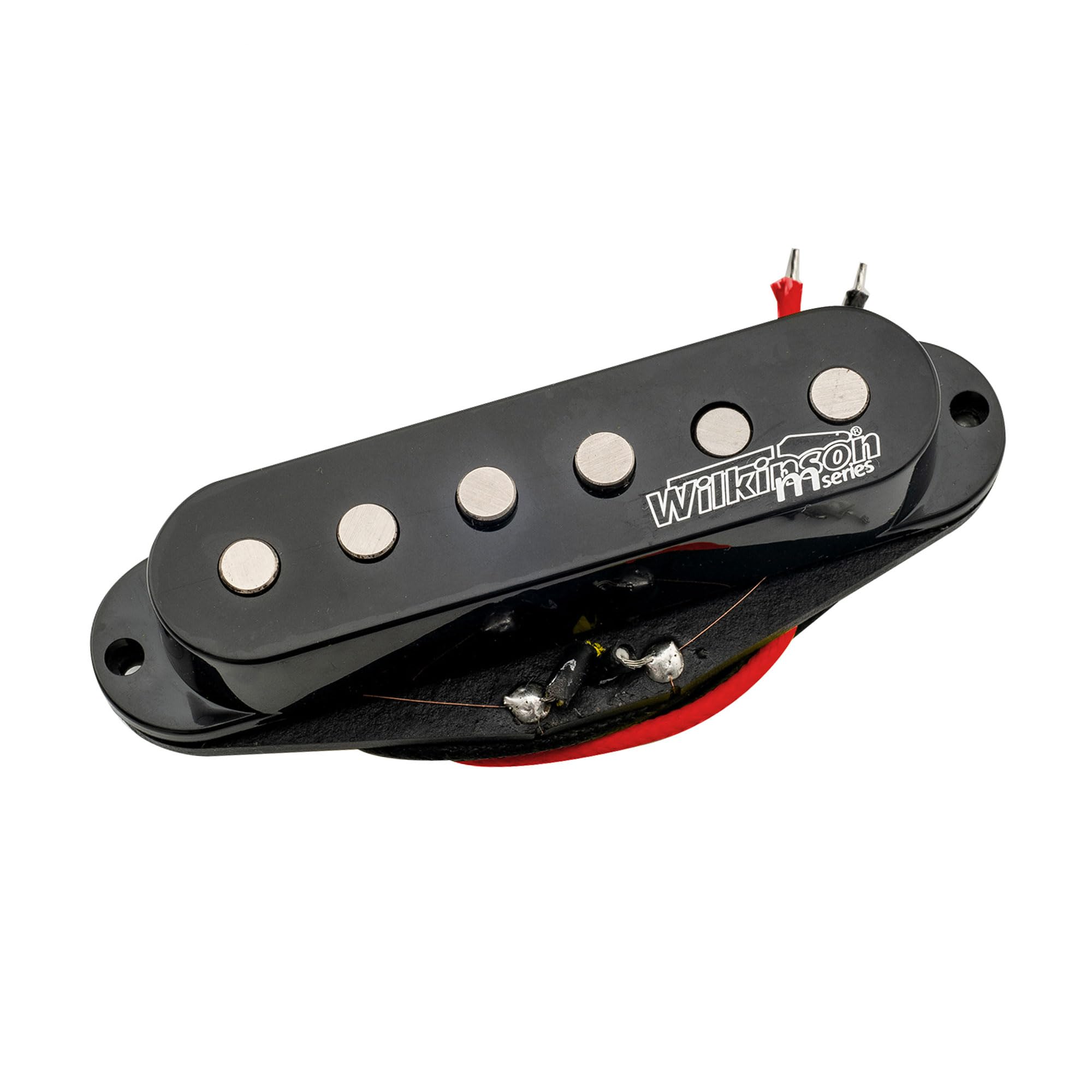 Wilkinson Vintage 60's Staggered Alnico 5 Single Coil Middle Pickup for Strat Style Electric Guitar, Black