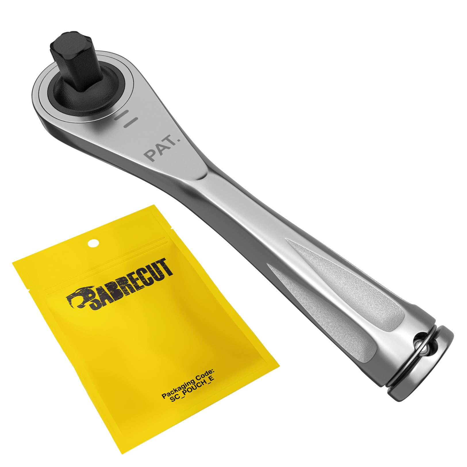 SabreCut 1 x MRSC03 Mini Micro Ratchet 1/4" Square 6.3mm (1/4") HEX Drive Stainless Steel Professional 72 Tooth Gear Hand Ratchet Wrench