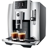 Jura E8 Automatic Espresso Machine | Professional Aroma Grinder, Pulse Extraction Process, 2.8-Inch Display, Harmonious Design