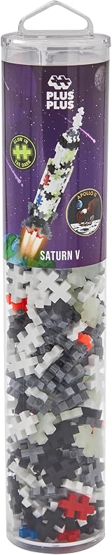 PLUS PLUS Building Blocks Toy Saturn V Rocket 240 Pieces STEM Learning view 3