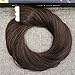 Ugeat Tape in Human Hair Extensions Chocolate Brown Invisible Tape in Hair Extensions Chocolate Brown for Women Daily Use Long Lasting and Natural Looking #4 18 Inch 20Pcs 50G
