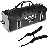 110L Waterproof Duffel Bag 35IN - Airtight Zipper Dry Bags, Extra Large Dry Bag with Straps&Handles for Camping Boating Kayaking Rafting Canoeing Gym Beach Car Roof Storage (Black)