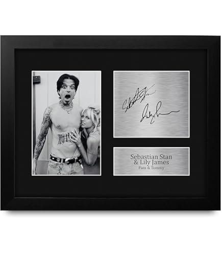HWC Trading FR A3 Sebastian Stan Bucky Barnes Gifts - Foto De Autógrafo Firmada Para Fanáticos De La Película - A3 Enmarcado : HWC Trading