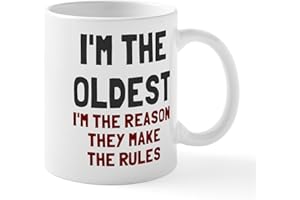 CafePress I'm The Oldest Make Rules Mug 11 oz (325 ml) Ceramic Coffee Mug