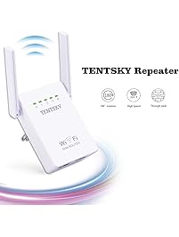 TENTSKY 300Mbps WiFi Router Long Range Extender 2.4GHz WiFi Repeater Signal Amplifier Booster Network Extender with Dual Band Antenna Complies IEEE802.11n/g/b with WPS Repeater/Router/AP Mode