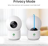 aosu 2K WiFi Indoor Camera Nanny Cam Baby Room Home Pet Monitoring 360 View view 6