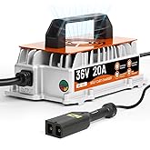 36 Volt Golf Cart Battery Charger for TXT EZGO Golf Cart Charger 36 Volt EZGO 20AMP 1250W Fully Automatic Smart Charging with IP67 Waterproof, 16Ft Cable, for Lead-Acid Batteries