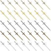 UNICRAFTALE 60Pcs 5 Colors Sword Pendants 49.5mm Long Metal Dagger Charms Punk Earring Sword Charms Bookmark Charm Metal Bracelets Charm for DIY Necklace Jewelry Making