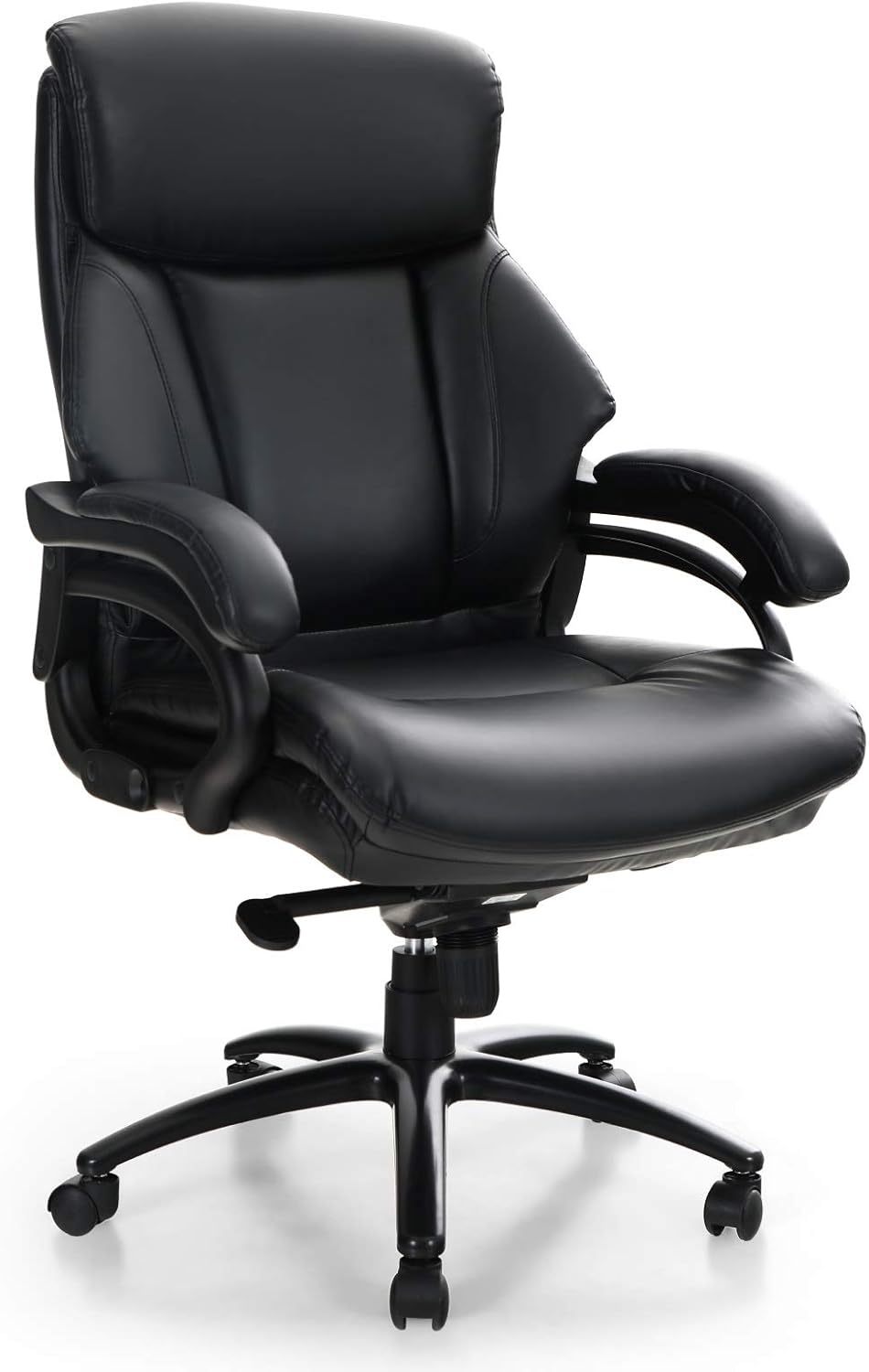ALPHA HOME Ergonomic Office Chair High Back Executive Chair Managerial Computer Desk Chair with Lumbar Support Big Tall Adjustable Height Rolling Swivel Chair with Caster Black -Capacity 400 lbs: Kitchen & Dining