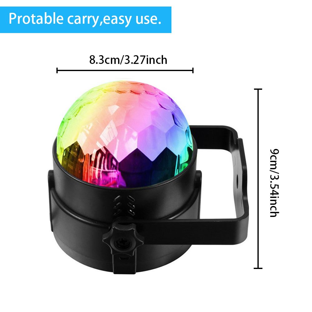 Deep Dream Crystal Ball Party Light Disco Ball Strobe Lighting Rotating Lamp 5W RGBWP LED Sound Activated DJ Karaoke Stage Lights Kids Birthday Gift For Men Home Supplies