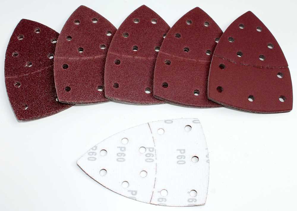 120 Multi Sander Sanding Discs Priority 105 x 152 mm in Set Grit 40/60