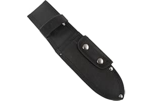 ANEETAFAN Knife Sheath for Fixed Blade Knives: Oxford Cloth Universal Fillet Knife Sheath for Belt,Knife Protector Sleeve Camping Knives Sleeves Case Edge Guards Blade Protectors (Black, 8 * 2 Inch)