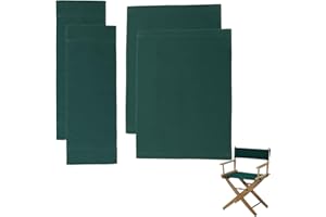 TBACW 2 Set (4pcs) 18''L X 15''W Directors Chair Canvas Replacement Covers Kit for Directors Chairs,Movie Chair Replacement Canvas Seat and Back Oxford Cloth Cover for Home Director Chair (Green)
