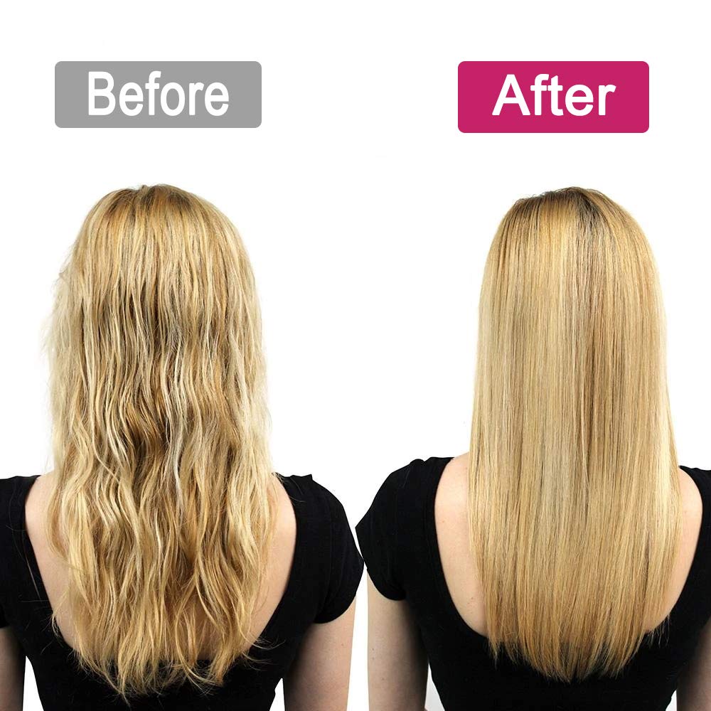 Megadream Hair Straightener Brush Straight Hair Comb and Curly Hair Comb, Portable Ceramic Heating Straightening Irons Brush, 2 in 1 Straight & Curly Hair Comb, Hot-Air Electric Hair Brush