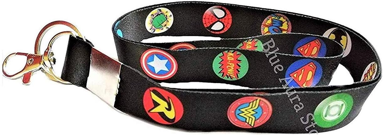 Blue Aura Superhero Inspired Lanyard