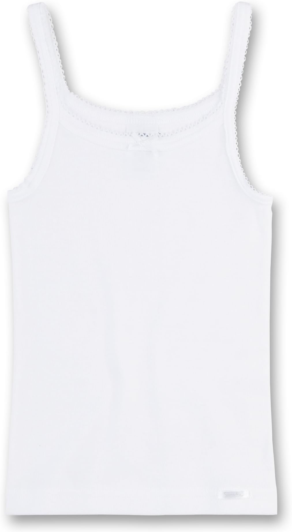 Girls Undershirt Shirt Without Sleeves Top Basic - White