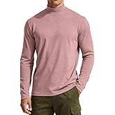Mens Mock Turtleneck Long Sleeve Shirts Thermal Pullover Tops Casual Basic Knitted Undershirt