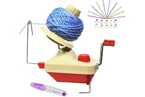 Ayasee Yarn Ball Winder, Hands Operated Swift Yarn Fiber String Ball Wool Winder Machines for Family+10PS Knitting Stitch Markers+10PS Plastic Needles+1PS Scissors(22)