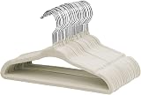 ManGotree Baby Velvet Hangers 30 Pack Non-Slip Space Saving Beige