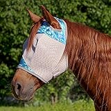 Cashel Designer Fly Mask, Standard without ears and nose, Style: Blue Watercolor Size: Horse- Limited Edition for 2017