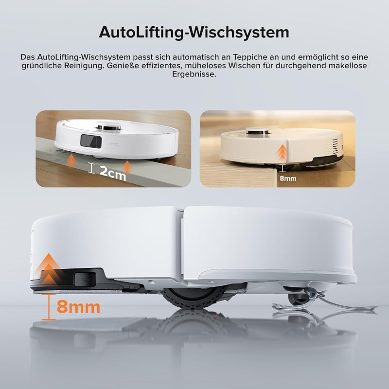 Q10 S5-Set Saugroboter mit Wischfunktion, 10.000 Pa Saugkraft